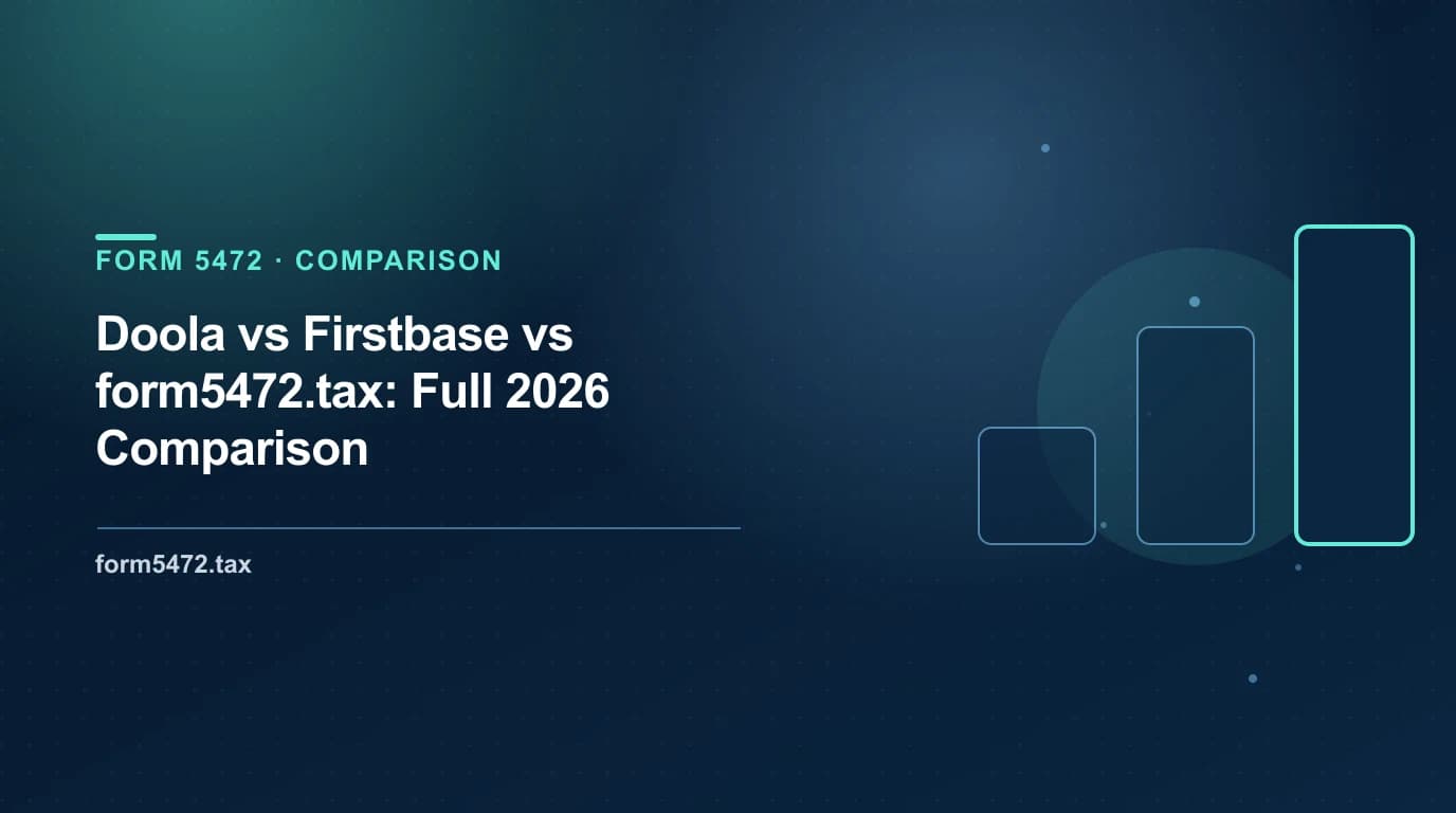 doola vs firstbase vs form5472.tax — 2026 price and Form 5472 filing comparison for foreign-owned US LLCs