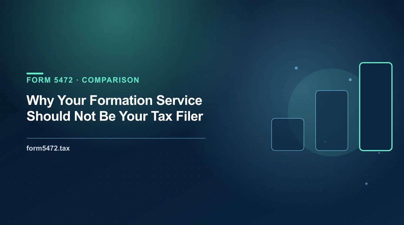 doola tax filing versus a Form 5472 specialist — formation service compliance compared for foreign-owned US LLCs