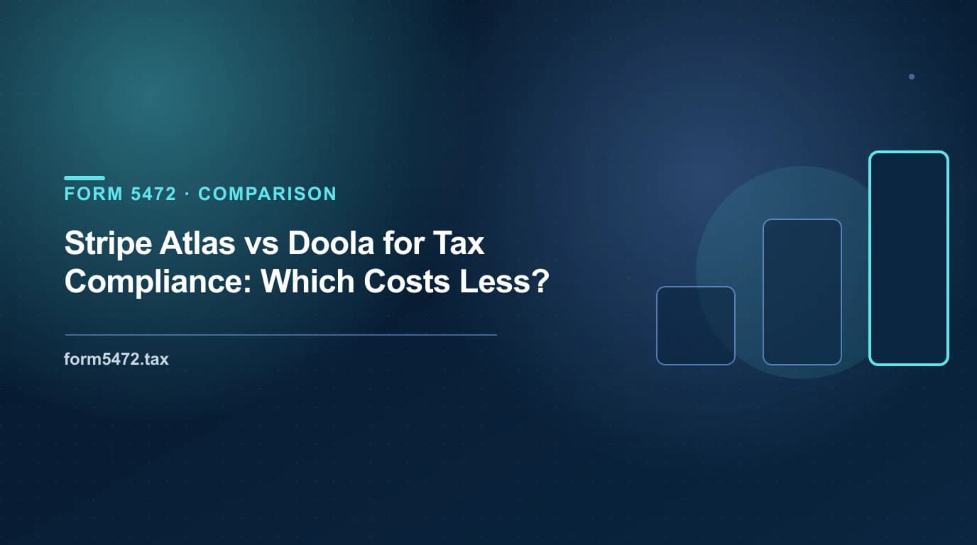 stripe atlas vs doola tax compliance cost comparison for foreign-owned US LLCs filing Form 5472
