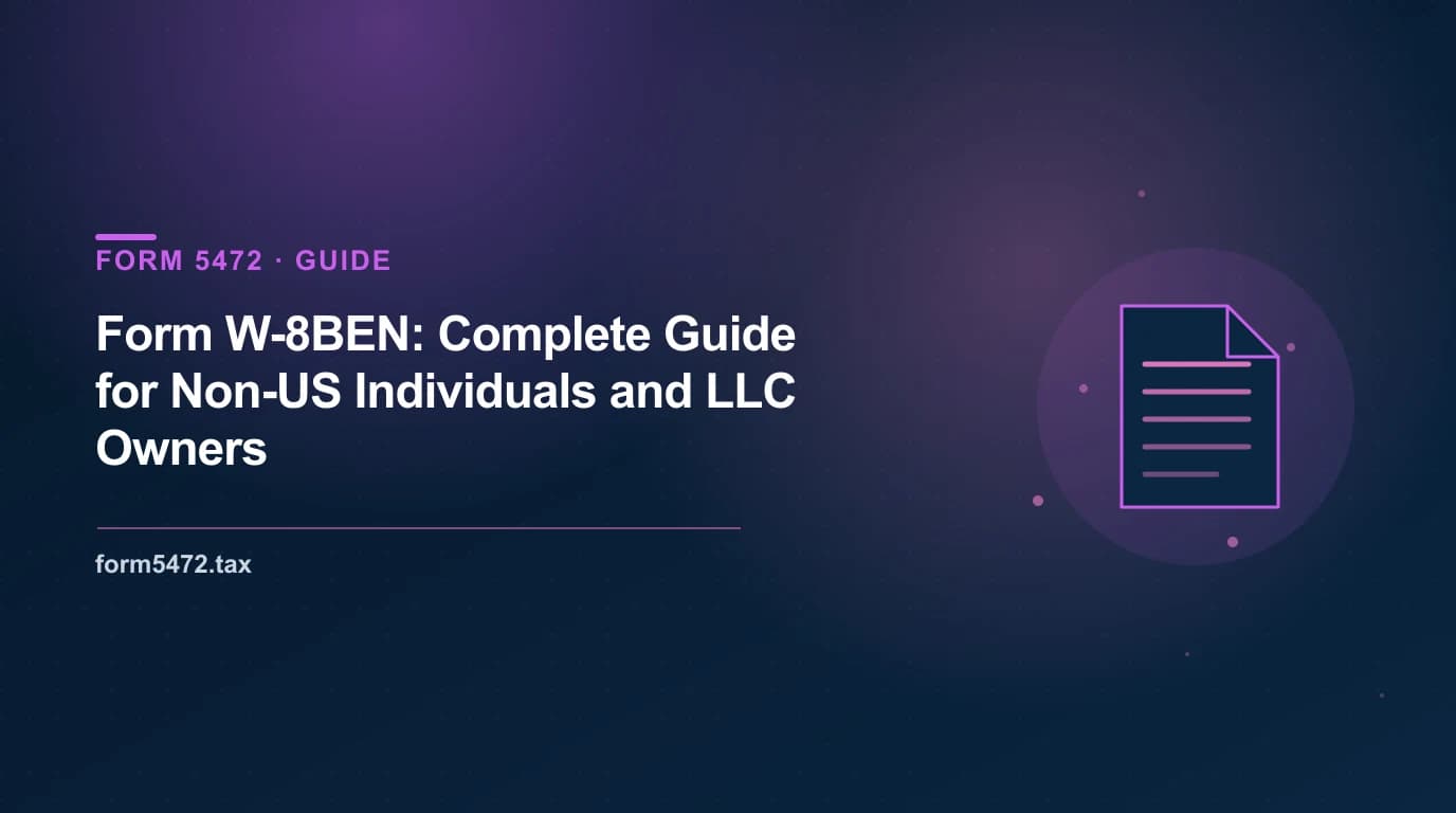 Form W-8BEN — certificate of foreign status for non-US individuals receiving US-source income