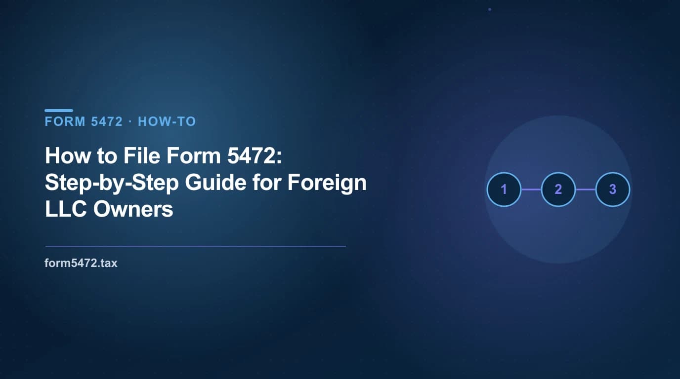 how to file form 5472 — step-by-step illustration of completing and mailing the IRS information return